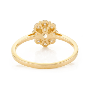 Anillo de compromiso de oro amarillo de 14K hecho a mano con diamantes naturales brillantes personalizados de piedra de nacimiento de abril, venta al por mayor de joyería a granel - Product Image 6