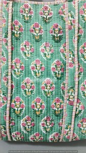 Bolsa de Mano de Algodón Ligera y Ecológica, Hecha a Mano con Estampado Indio, de Color Sólido, para Compras, para Mujer, Primavera, Todas las Temporadas - Product Image 4
