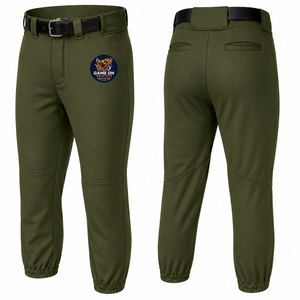 Pantalon de baseball personnalisé pour homme, couleur unie, 100 % polyester, grandes tailles, service OEM ODM disponible pour les vêtements d'extérieur - Product Image 4