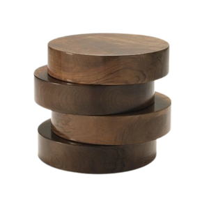 Tabouret en teck fait main Rae, style minimaliste contemporain avec finition naturelle écologique pour la décoration intérieure, les hôtels et les meubles de café - Product Image 6