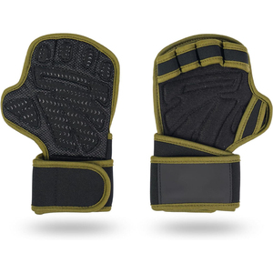 Hot Selling Anti Slip Palm Cross fit <b>Gloves</b> <b>Fingerless</b> Neoprene <b>Gloves</b> <b>Black</b> Color for Gym Crossfit Heavy Cross fit <b>Gloves</b> - Product Image 5