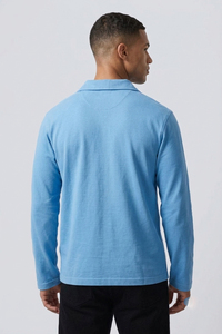 Chemises polo à manches longues pour hommes, couleur unie, col rabattu, style décontracté, polo à manches longues pour hommes, style été - Product Image 2