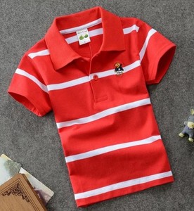 Nouveau T-shirt Polo Décontracté Tendance pour Garçons, Couleur Unie, 3-14 Ans, Été, en Polyester/Coton Tricoté - Product Image 3