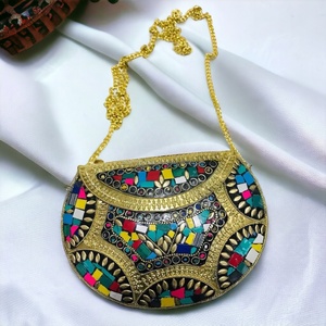 Bolso de mano hecho a mano con diseño de mosaico para mujer a precio mayorista de La India por LUXURY CRAFTS - Product Image 6
