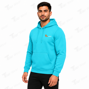 Sweat à capuche pour homme Streetwear Premium en molleton noir à manches longues, coupe décontractée oversize - Product Image 2