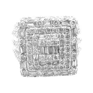 Oversized 925 Sterling Silver Rhodium Plated Hip Hop Cluster Men's <b>Ring</b> Wedding Engagement Anniversary Gifts <b>Iced</b> Special <b>Ring</b> - Product Image 3