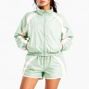Conjunto de Pantalones Cortos y Chaqueta Cortavientos para Mujer, Ropa Deportiva Informal Ligera, Transpirable y Cómoda - Product Image 1