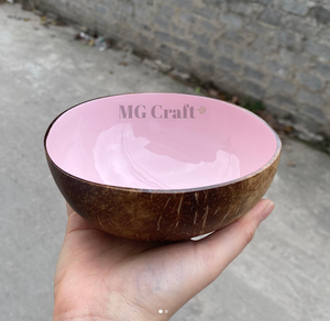 Cuenco de coco dorado de laca de colores más vendido con logotipo personalizado Cáscara de coco natural Hecho en coco de laca de Vietnam - Product Image 3