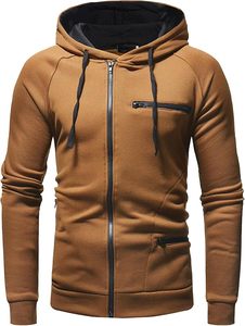 Sudadera con Capucha Personalizada con Logotipo para Hombre, de Invierno, Manga Larga, Cierre Lateral Asimétrico, Forro en Contraste, Cordón Ajustable, Corte Ajustado, Alta Calidad, Disponible en Stock - Product Image 5