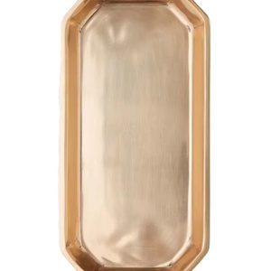 Plateau décoratif octogonal en or poli pour la décoration de la maison de luxe Ramadan parfait pour offrir ou servir des bonbons ou des collations dattes - Product Image 1