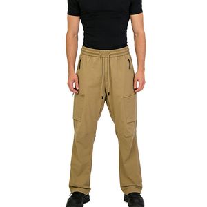Pantalon de jogging personnalisé pour homme, ample, en coton uni, avec doublure polaire respirante et séchage rapide, coupe évasée - Product Image 5