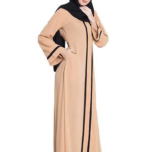 เสื้อคลุมอาบายะห์สไตล์ตุรกีสำหรับผู้หญิง ผ้าโพลีเอสเตอร์ ขายดี คอวี แขนยาว ยาวถึงข้อเท้า กันยับ ระบายอากาศได้ดี ยืดได้สี่ทิศทาง - Product Image 4