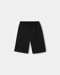 Shorts décontractés pour hommes en tricot noir uni, écologiques, avec logo personnalisé, taille élastique de haute qualité, longueur mi-cuisse, imperméables et à séchage rapide - Product Image 2