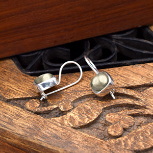 Pendientes Colgantes de Plata de Ley 925 con Pirita Dorada Natural, Hechos a Mano, Proveedor de Joyería de Plata con Piedras Preciosas - Product Image 4