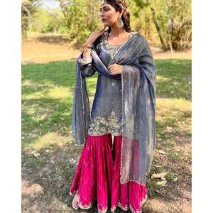 Ensemble haut et bas pour femmes, magnifique pour les fêtes, avec dupatta - Product Image 5