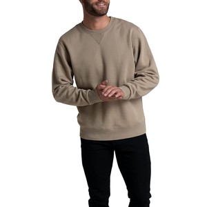 Men's Loose Fit O-Neck Regular Sleeve Pullover Sweatshirt Polyester/Cotton Blend Solid Color Winter Embroidered Quick Dry - Product Image 5