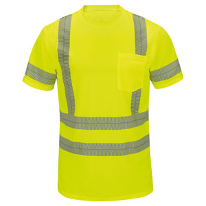 Custom Logo Printing Reflective T-Shirts for Men High Visibility Safety Lightweight Working T-Shirt for Construction - Product Image 1