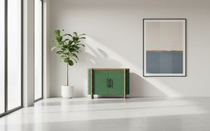 Aparador Moderno de 2 Puertas de Madera Maciza de Roble para Sala de Estar - Almacenamiento Ecológico con Diseño Minimalista - Product Image 4