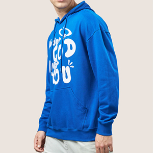 เสื้อฮู้ดลำลองผู้ชาย Breathable Basics สำหรับฤดูหนาว ผ้าผสมโพลีเอสเตอร์/คอตตอน ขนฟลีซ ทรงหลวม พร้อมรับสกรีนโลโก้ดิจิทัล - Product Image 3