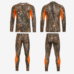 MEGAMAPLE Men's Casual Printed Full Sleeve <b>Camouflage</b> Hunting Suit Moisture-Wicking Breathable Polyester Long Pants <b>Shirt</b> Set - Product Image 1