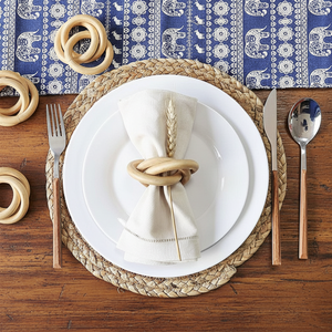 Ensemble d'anneaux de serviette en bois, décoration de table de luxe pour mariage, fête de Noël et accessoires de cuisine - Product Image 5