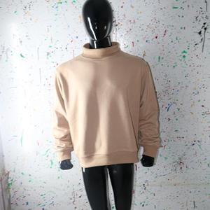 SAND <b>Mock</b> <b>Neck</b> Sweatshirt 100% Embroidery wide <b>neck</b> Sweatshirt Finer Threads - Product Image 4