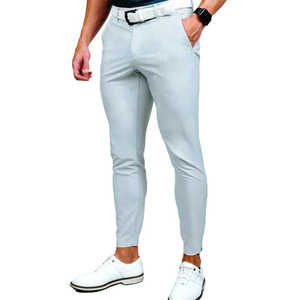 Pantalones de Golf Antiarrugas Personalizados, Joggers de Lona Elástica, Corte Ajustado Informal, Secado Rápido, Transpirables, 5 Bolsillos, Cintura Elástica con Botones - Product Image 2