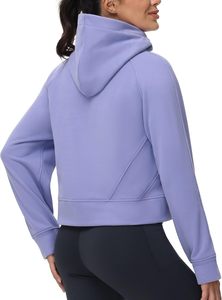 Sudadera con Capucha para Mujer, con Cierre de Cremallera, Bolsillos de Forro Polar, Transpirable, Impermeable, 100% Algodón, para Invierno - Product Image 2