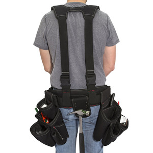 Heavy Duty <b>Carpenter</b> <b>Tool</b> Belt With Adjustable Shoulder Straps And Multiple Pockets For Construction <b>Tools</b> - Product Image 3