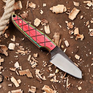 มีด EDC แบบใบตายติดปลอก Nordic Forge รุ่นสั่งทำพิเศษ ขนาด 6 นิ้ว ด้ามจับแบบ Full Tang ปลายมีดแบบ Drop Point สำหรับงานลอกหนัง ตั้งแคมป์ ล่าสัตว์ ทำจากเหล็ก 12c27 - Product Image 3