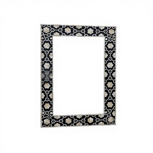 Cadre photo en os de corne poli, matériau organique, écologique, fait main, forme naturelle, design imitation antique, pour table ou mur - Product Image 6