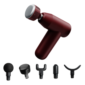 Pistolet de massage professionnel à main avec moteur silencieux à vitesse réglable et têtes multiples pour les sports de récupération musculaire des tissus profonds - Product Image 5