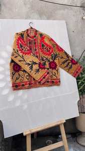 good looking Suzani Velvet Jacket brown Floral Embroidery Boho Coat Boho Suzani Coat Floral Suzani Jacket <b>Unique</b> <b>Gift</b> <b>For</b> <b>Her</b> - Product Image 6