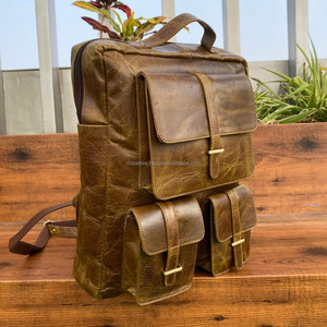 New Full Grain Leather Casual Computer School Rucksack <b>Bag</b> Luxury Backpack Men College <b>Laptop</b> Backpacks for Travel Business Trip - Product Image 3