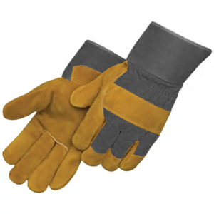 Guantes de Seguridad de Cuero, Textura de Grano Completo, Resistentes a la Abrasión, Antideslizantes, Guantes de Trabajo de Uso General, Puño Recto - Product Image 2
