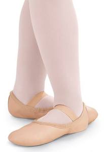 Chaussons de ballet professionnels unisexes en toile avec empeigne en PU, semelle extérieure en cuir véritable, talon plat pour la formation en danse des adultes et des enfants - Product Image 2
