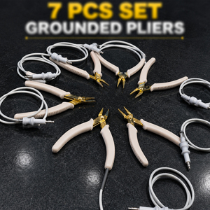 7 Pcs Permanent Jewelry Making <b>Pliers</b> <b>Set</b> Stainless Steel Fine Tip Short Nose Needle Nose Tools for Jewelers Wholesale - Product Image 4