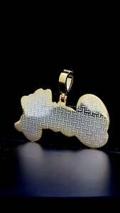 Usine personnalisée glacé VVS Moissanite diamant Hip Hop Logo nom plaqué or dernier pendentif Pass diamant testeur bijoux en argent - Product Image 3