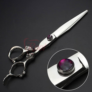Latest Dragon Handle Stainless Steel Blade <b>Left</b>-<b>Handed</b> Foldable Barber <b>Scissors</b> Customized Color Low Price for Sale - Product Image 4