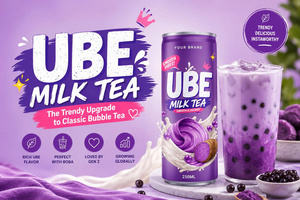 ชาอูบีนมที กระป๋อง 250 มล. – เครื่องดื่มรสเผือกสีม่วงครีมมี่ – ผู้ผลิตเครื่องดื่มแบบ OEM จากเวียดนาม – บริการออกแบบฟรีและบริการติดฉลากส่วนตัว - Product Image 4