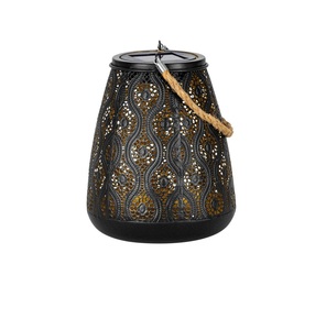Iron <b>Lantern</b> With Laser Cut Mandala Design Black Finish Home Decoration <b>Candle</b> Holder Portable <b>Outdoor</b> Light Fixture - Product Image 5