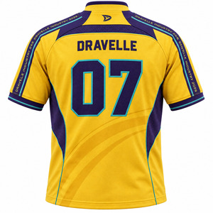 <b>Purple</b> Mesh Panel Jersey Gold Yellow Sublimated Wave Graphic Esports Uniform <b>Shirt</b> Men Factory Supplier - Product Image 3