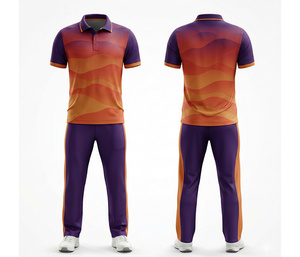 Custom Made <b>Cricket</b> Sportswear Uniform for Tournament Teams | Men Women Youth <b>Cricket</b> Wears Polo Shirt and Trouser Full Team - Product Image 2