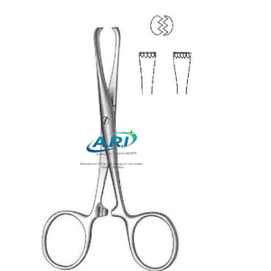 Pinzas Tuffier de 12 cm, Pinzas Quirúrgicas de Acero Inoxidable para Agarrar Tejidos, Pinzas de Precisión con Punta de Pulgar, Instrumento Médico Reutilizable - Product Image 1