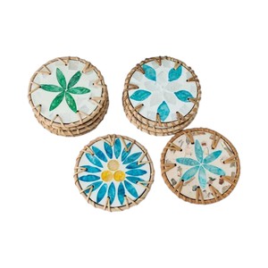 Elegant Shell Inlay <b>Drink</b> <b>Coasters</b> for Home Decor - Product Image 4
