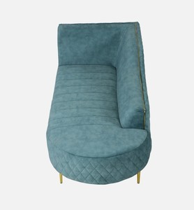 Chaise longue moderne en velours avec design capitonné et pieds effilés pour le mobilier de salon - Product Image 4