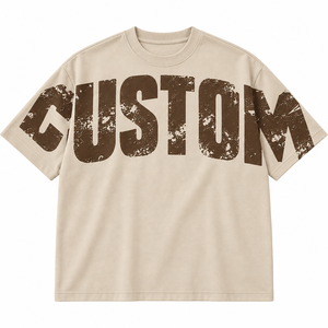 Camiseta de Hombre Oversize con Estampado Gráfico, 220GSM, Mezcla de Poliéster y Algodón, Estilo Urbano Casual, Manga Corta, Cuello Redondo, Personalizable - Product Image 4