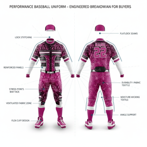 Lightweight Breathable Quick Dry Baseball Uniform Set Custom Printed Apparel Youth Jersey Pants Team Sports Wear Comfortable - Product Image 2