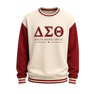 Delta Sigma Theta Crewneck <b>Sweatshirt</b> <b>Red</b> White 13 Back Print Unisex Casual Autumn Wear <b>Sweatshirt</b> - Product Image 3