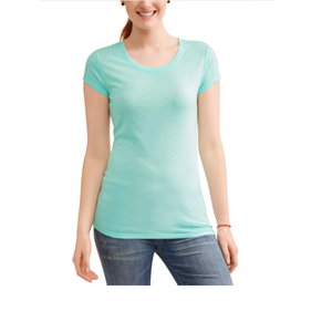 เสื้อยืดแฟชั่นผู้หญิง คอวี แขนสั้น ผ้าโพลีเอสเตอร์ ระบายอากาศได้ดี แห้งเร็ว สีพื้น แบบเรียบง่าย เป็นมิตรต่อสิ่งแวดล้อม - Product Image 2